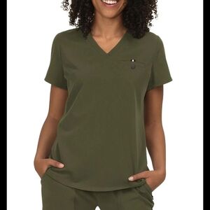 Olive V-Neck Women's Top